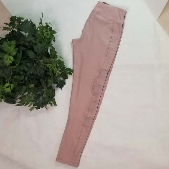 X by Gottex Blocked Mesh Leggings Dusty Pink - Picture 6 of 8